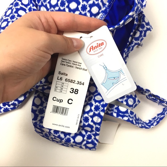 Anita salta tankini top blue supportive Modest - Picture 6 of 6